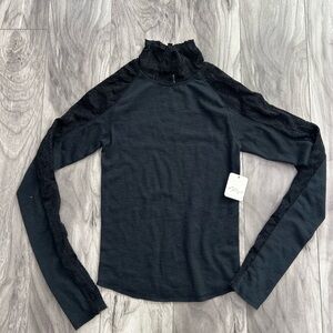 NWT Free People Freddie Cuff Top Black Extra Small XS